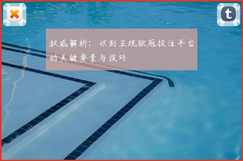 权威解析:识别正规欧冠投注平台的关键要素与技巧